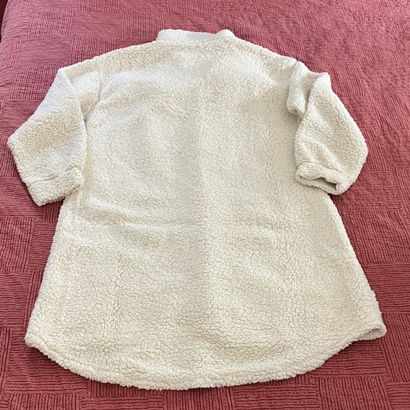 Women’s large fuzzy long teddy sweater Cozy Cream Sherpa - Picture 12 of 12